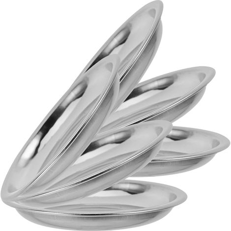 Plateau de Pesée Plateau Stable Haute Précision en Acier Inoxydable Argenté 6 Pièces pour Balance Électrique Adapté aux Bijoux et Pierres Précieuses en Laboratoire (1/5)