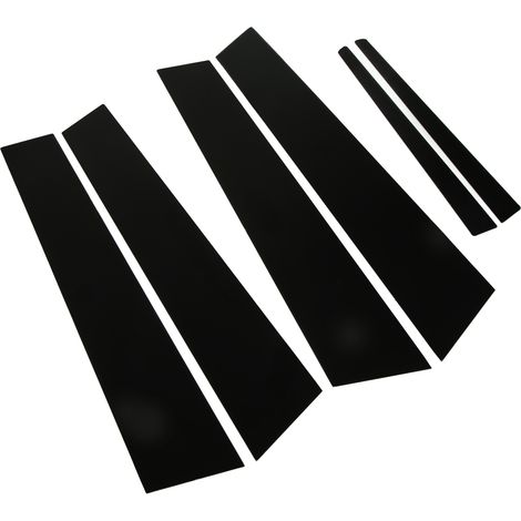 6 pièces de garniture de montant de porte et de fenêtre, moulure de montant noire brillante, autocollant de remplacement pour berline ATS 2014-2019 (1/5)