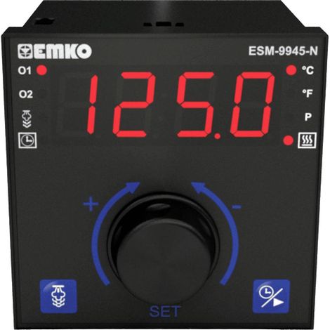 Emko ESM-9945-N 2 points, P, PI, PD, PID Régulateur de température Pt100 -200 à +1700 °C Relais 5 A (L x l x H) 100 x 96 x 96 mm S609432 (1/5)