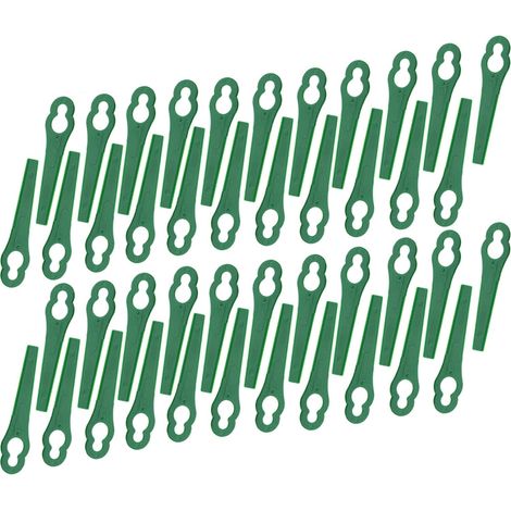 Lames de Coupe en Plastique,lames de rechange pour coupe-bordure,Tondeuse à Gazon en Plastique Lames,lames de rechange en plastique,pelouse Tondeuse Accessoires 50pcs (vert) (1/5)