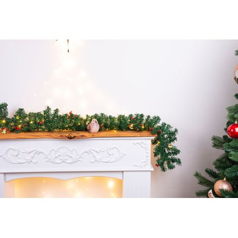 Girlande MagicHome Weihnachten, 50x LED, warmweiß, 3xAA, 8 Funktionen, L-2,7 m (1/2)