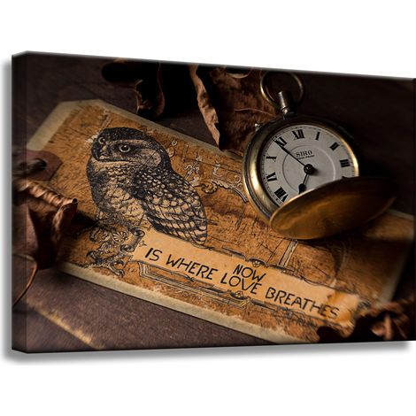 Leinwanddruck Vintage-Retro-Uhr 60x40 cm