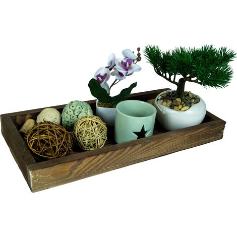 Kleines Dekotablett Emma 40x19x4cm in palisander (1/5)