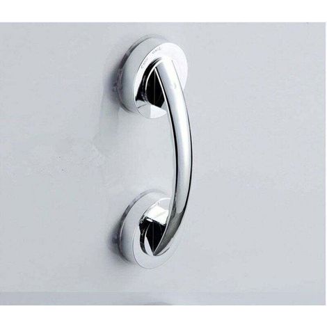 Superstarker Saugnapfgriff, Haltegriff für Badezimmer, Dusche, Schrank, Minikühlschrank (Silber)