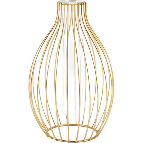 Vase en métal, support en verre, vase décoratif géométrique en verre, grand vase moderne idéal pour décorer la maison, un mariage ou un bureau. (1/5)