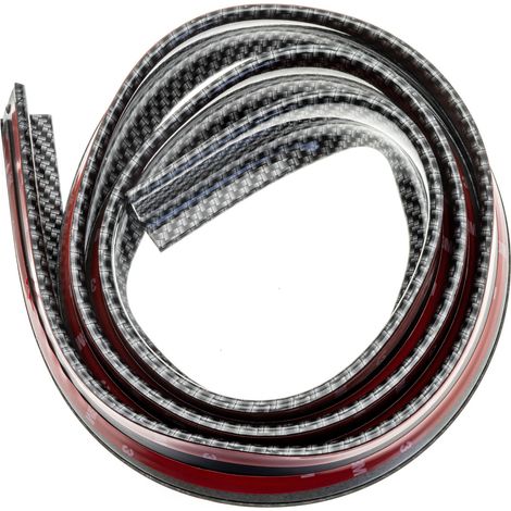 Spoiler per auto 3,5 cm x 1,5 m - Autoadesivo Nero CARBONIO (1/5)