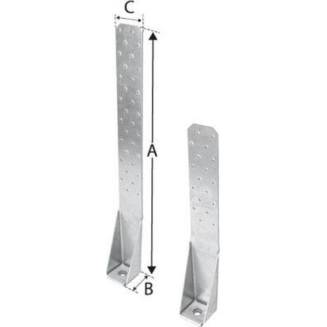 Simpson Strong Tie – Biellette HTT5 SST – Fixation robuste avec clous à peigne CNA 4.0 – Dimensions 406x61x3mm – Certification ETA-07/0285 (1/3)