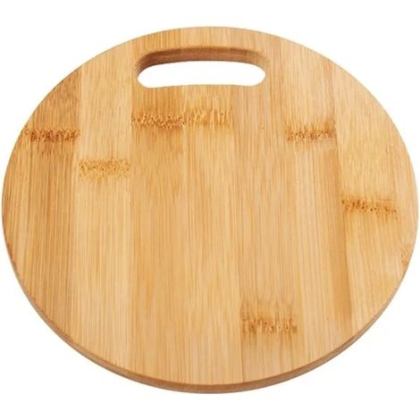 Planches à découper rondes en bois pour la cuisine, idéales pour le fromage, les légumes, le pain et autres plats de service décoratifs. Dimensions : 18 x 1 cm (7,08 x 0,39 pouces). (1/5)