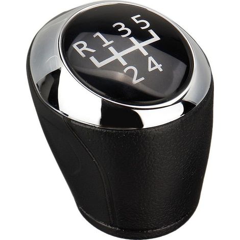 Pommeau de levier de vitesse noir 5 vitesses avec adaptateur pour Peugeot 106 107 205 206 207 301 306 307 308 406 407 408 508 605 806 807 2008 3008 5008 Citroen C2 C3 C4 C5 Picasso Saxo Xsara E (1/4)