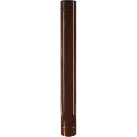 Tubo in acciaio smaltato porcellanato marrone per stufe a legna - Ø12x100 cm (1/4)
