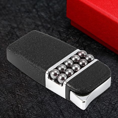 Briquet à gaz butane, motif perle (noir) (1/5)