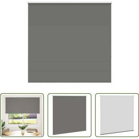 vidaXL Raumtemperatur - Verdunkelungsrollo Grau 150x175cm Stoffbreite 146,6cm Polyester (1/5)