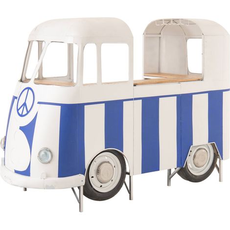 Meuble bar van bleu blanc vintage - bleu et blanc (1/5)