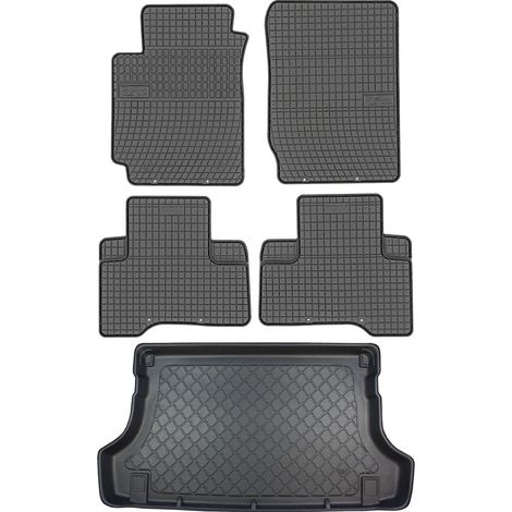 Set di tappetini in gomma per auto e tappetino per bagagliaio per Suzuki Grand Vitara II SUV dal 2005 al febbraio 2015. (1/5)