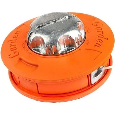 Bobine de tête de débroussailleuse - M10 x 1,25 - Fil nylon 2,4 mm - 15 m - Orange (1/4)