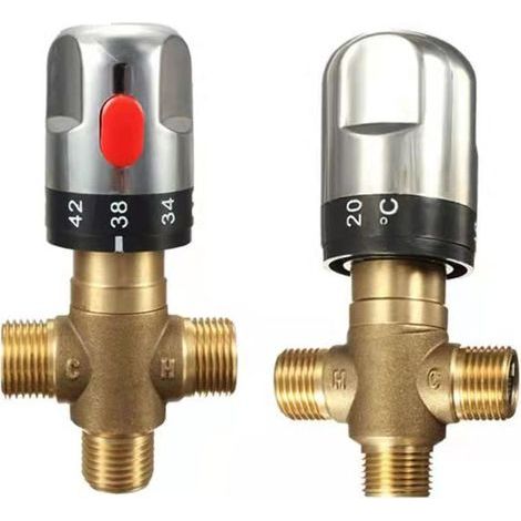 Standard-Thermostat-Keramikkartusche für 1/2-Zoll-Wasserhahn, Mischwasser-Temperaturregelung, Badzubehör, 1 Stück