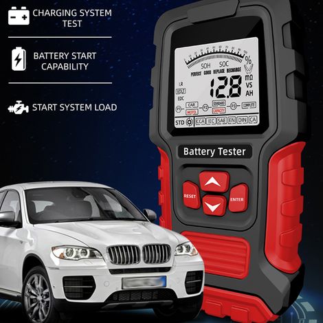 Testeur de batterie portable haute précision de détection 12V 24V dispositif de test pour moto, voiture (1/5)