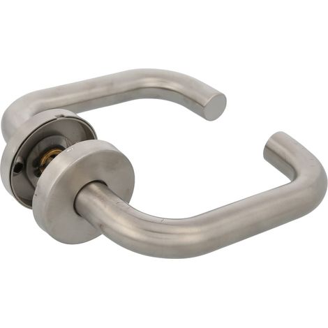 Poignée de Porte d'Intérieur en Acier Inoxydable 18/8 Compatible Carré 8mm Bas de Porte Adhésif Brosse Sécurité et Confort Design Élégant, Acier Inoxydable (1/5)
