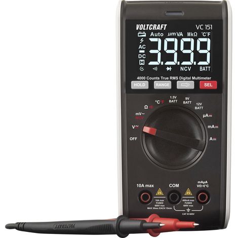 VOLTCRAFT VC151 Hand-Multimeter kalibriert (ISO) digital  CAT III 600 V Anzeige (Counts): 4000 (1/5)