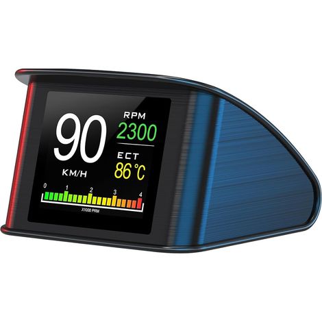 Affichage tête haute automatique (HUD) avec compteur de vitesse numérique intelligent OBD affichant les km/h et les mph, écran LCD TFT de 2,2 pouces, compatible avec la plupart des modèles produits ap (1/5)