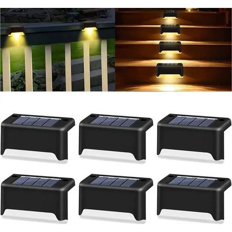 Lampe solaire - LEYTN - 6 pcs LED blanc chaud Étanche IP65 Éclairage extérieur