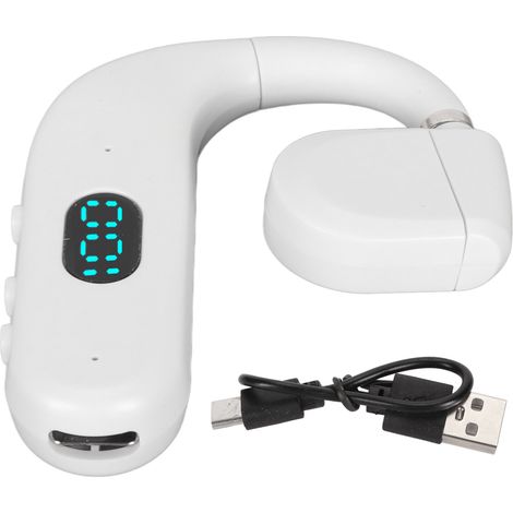 Casque Bluetooth Oreillette Mono BT 5.3 Anti-Bruit Appels HD Autonomie Longue Blanc (1/5)