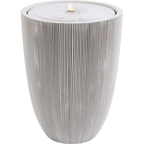 Fuente de jardín para exterior patio con luz LED con enchufe de resina gris Nero (1/5)
