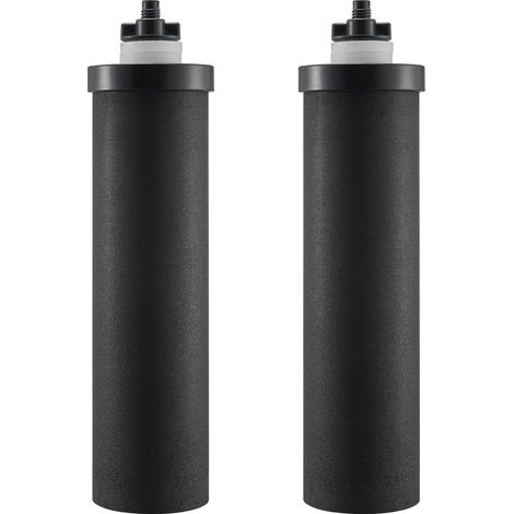 Filtres à Eau de Rechange Lot de 2, Purificateur d’Eau Compatible avec la Plupart des Marques, Filtre à Charbon Actif pour Système de Filtration d'Eau par Gravité, Facile à Remplacer, Noir (1/5)