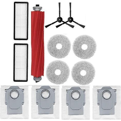 13 accessoires pour aspirateur Roborock Qrevo Plus : brosse principale, filtre et sacs à poussière. (1/5)