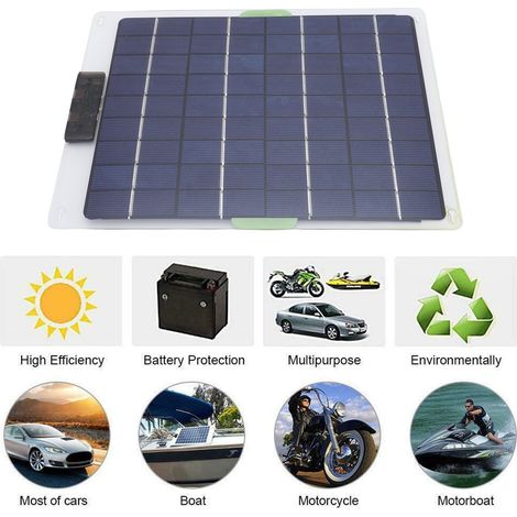 Pannello solare monocristallino Toivize da 10 W con doppio caricatore rapido USB-C da 5 V 2 A per smartphone e tablet - Compatto e leggero (1/4)