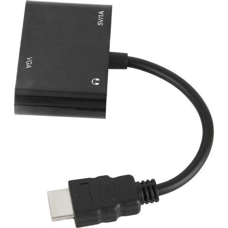 Adaptateur HDMI VGA pour Ordinateur Portable, PC de Bureau et Écran Externe (1/5)