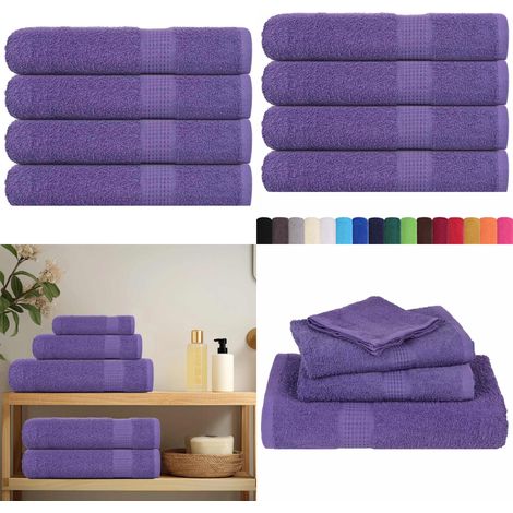 vidaXL Saunatücher 4 Stk. Lila 80x200 cm 360 g/m² 100% Baumwolle (1/5)