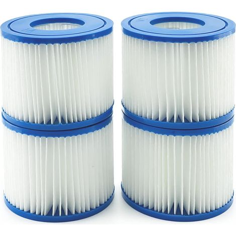 Lot de 4 Filtre VI Cartouche pour Bestway Spa, Cartouches Filtrantes Rechange pour Miami Vegas Monaco BW58323, pour Bestway 58239 (4 pièces) (1/5)