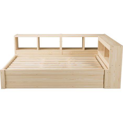 Letto multifunzione 90 x 200 cm con presa Euro, LED, vani contenitore e meccanismo idraulico (1/5)