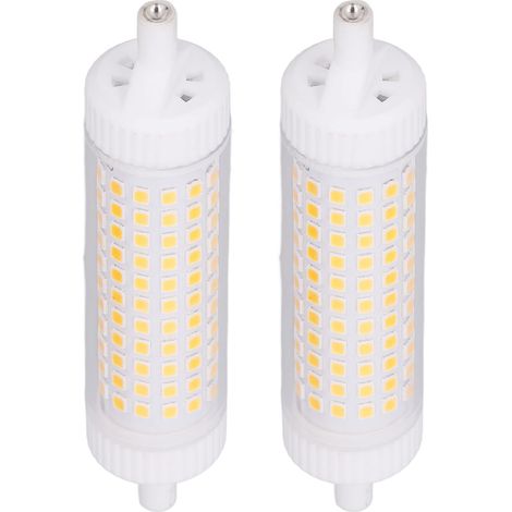 Ampoule R7s à intensité variable 118 mm, double culot, protection oculaire, 154 LED, 15 W, pour lampadaire de scène, 110 V, lot de 2, lumière chaude (1/5)