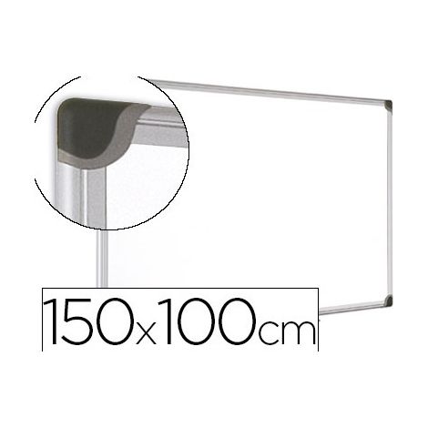 Ardoise blanca bi-office magnétique maya w céramique vitrifiée cadre en aluminium 150 x 100 cm avec plateau pour