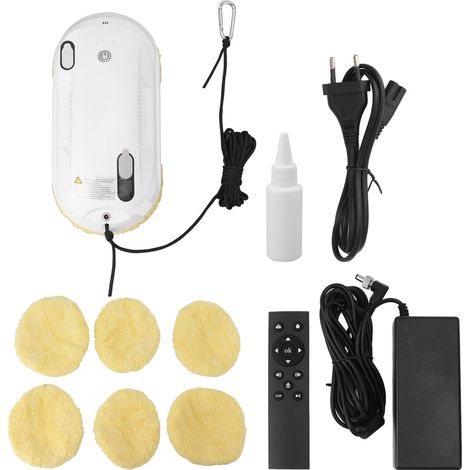 Robot nettoyeur de vitres avec pulvérisation d'eau automatique, AC 100-240V, 650mah, 2800pa, outils de nettoyage de vitres robotisés pour application Tuya, prise ue (1/5)