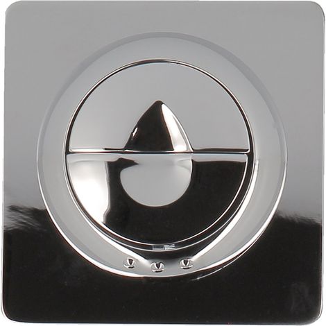 Bouton pour cloison coupe-feu - double débit - épaisseur cloison 10 à 35mm - Chromé - Nicoll