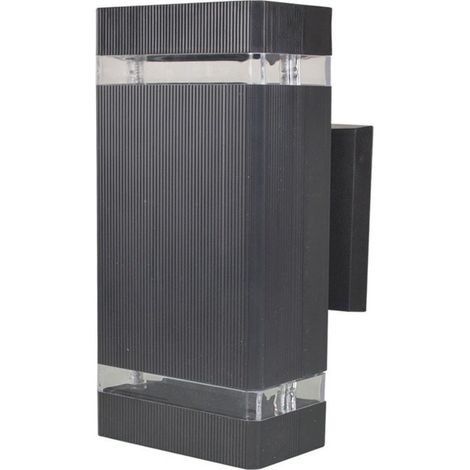 Applique murale solaire d'extérieur à LED, 1000 lumens, résistante à la pluie, à la corrosion, aux hautes températures, tension 220 V, matériau PVC/acrylique, noir (1/5)