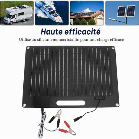 Portable Solar Panel, USB Outputs, Fast, Charger for External Battery, Phone, Laptop, Motorhome, Boat Travel (1/4)