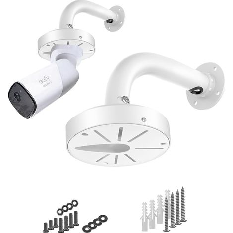 Blanc,Support montage mural pour caméras dôme IP CCTV, boîte jonction gestion des câbles Support montage universel sur poteau Systèmes surveillance sécurité, Base solide métal Revêtement en poudre