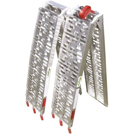 2 rampes aluminium pliantes à barreaux 2.27 m charge 450 kg (1/2)