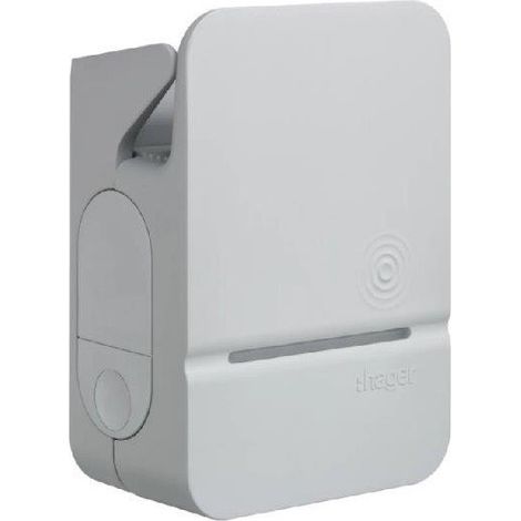 Hager – Borne de charge voiture électrique 22kW – Mode 3 Type 3 – Contrôle d'accès RFID – 3Ph+N 32A 400V – IP54