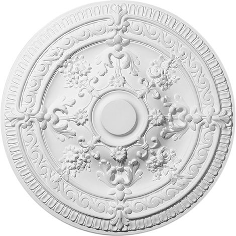 DECOSA Rosace Elena - Ø 62,5 cm - polystyrène - blanc - 2 pces