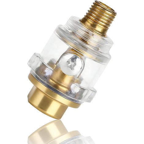 Huileur Pneumatique, Lubrificateur d'huile, 1/4 "BSP Mini outil pneumatique en ligne d'huile Compresseur Tuyau Lubrification automatique - (1/5)