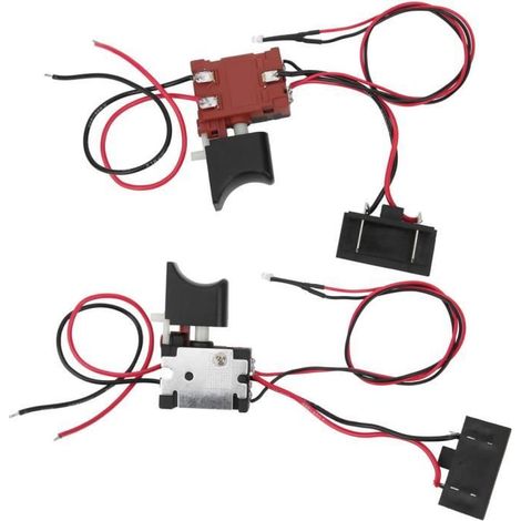 Interrupteur de commande de scie - ZERONE - 2 pièces - ABS - 16A - Compatible scie sabre électrique (1/4)