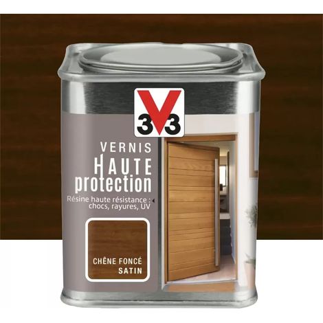 Vernis bois V33 Haute Protection Chêne foncé Satin 0,25 L (1/2)
