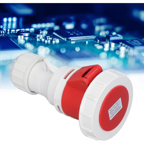 Connecteur mâle aviation industriel étanche à l'eau et à la poussière 32 A IP67 (1/5)
