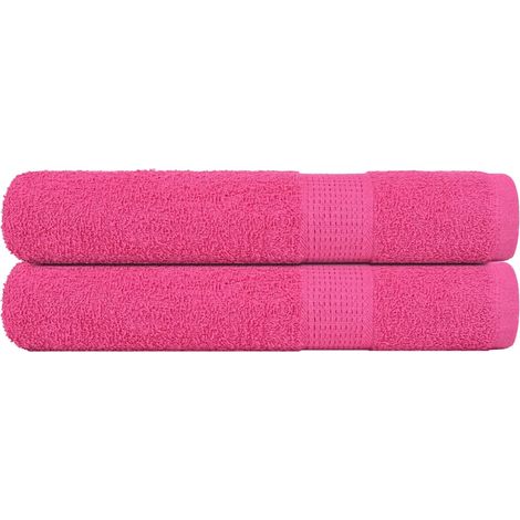 Serviettes FROGN 2 pièces Rose 100x200 cm 360 g/m²