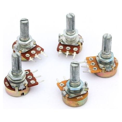 5X potentiometre B10K 10K ohm Simple lineaire Conique Rotatif (1/5)